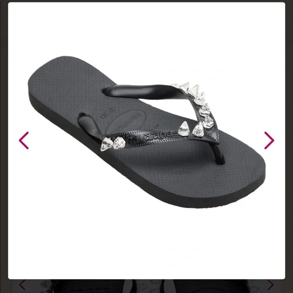 Havaianas black x Swarovski NWT - Picture 4 of 8